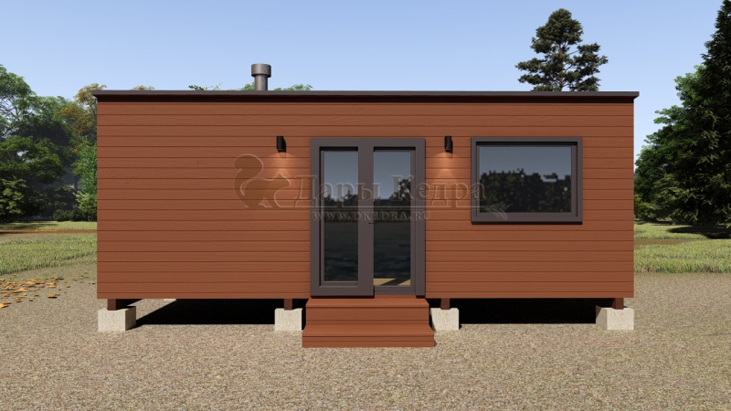 Баня «Парус» из кедра 6х2,2 метра (вариант 1)