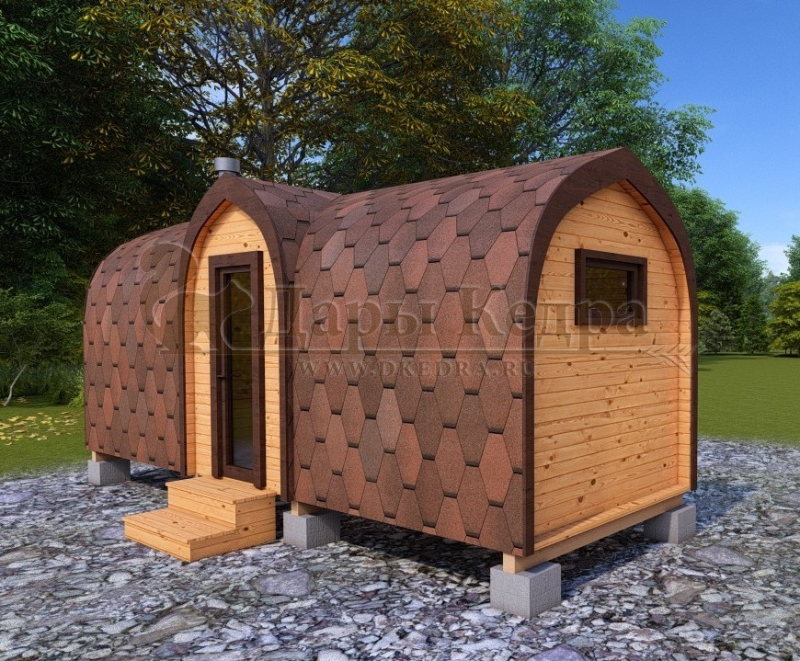 Баня «Викинг» из кедра 6х2,2 м с боковым входом Баня «Викинг» из кедра 6х2,2 м с боковым входом