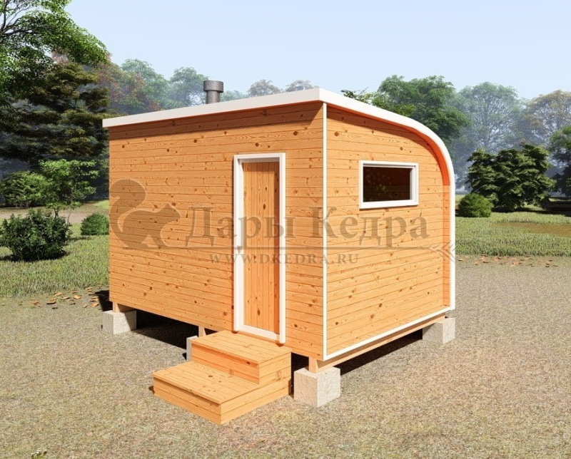 Баня «Парус» из кедра 4х2,2 м Баня «Парус» из кедра 4х2,2 м